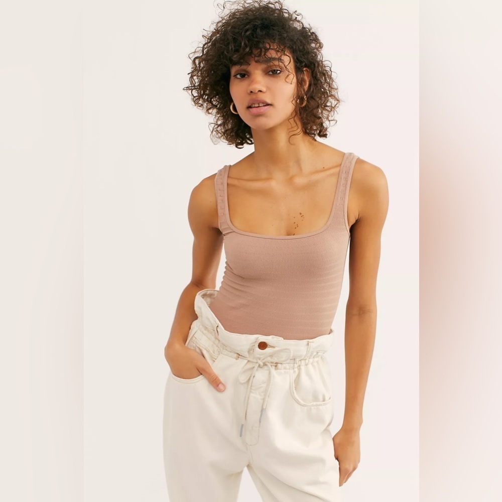 Intimately Free People Square One Seamless Cami Latte Size M / L